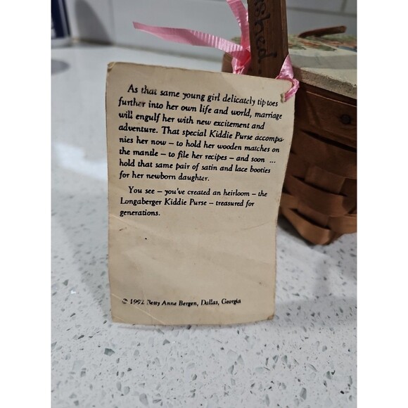 Longaberger 1988 Kiddie Purse 7 x 5 x 3.5 Peter Rabbit Hand Painted - Picture 6 of 8